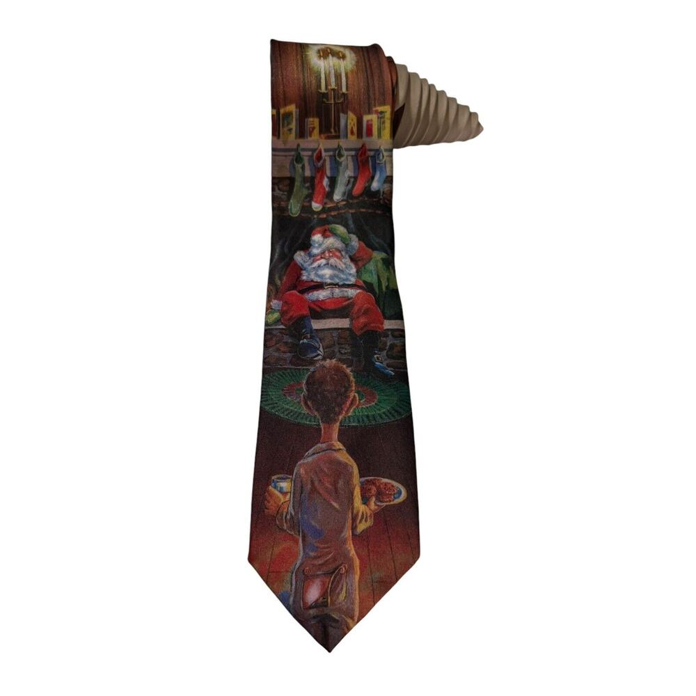 Ralph Marlin Santa’s Surprise Christmas Xmas Vintage Novelty Necktie Polyester